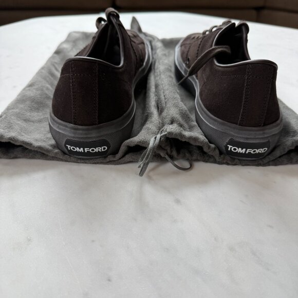 Tom Ford Brown Suede Lace up Sneakers Mens Shoes – Size 10 Style #JO974T - Picture 5 of 6